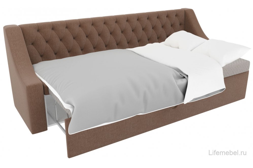 Кухонный диван Мерлин рогожка коричневый