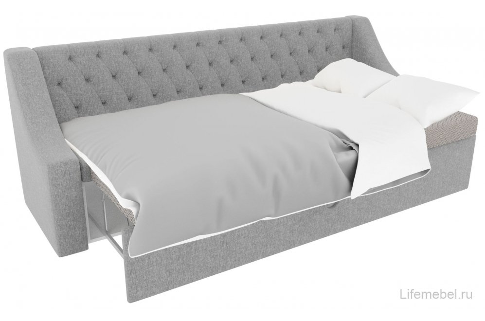 Кухонный диван Мерлин рогожка серый