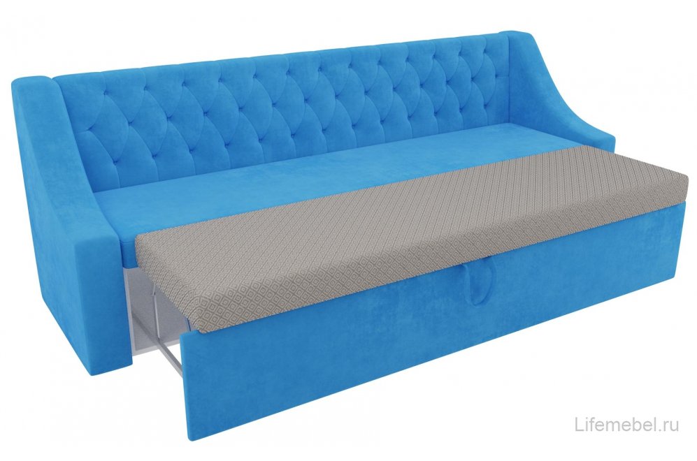 Кухонный диван Мерлин велюр синий