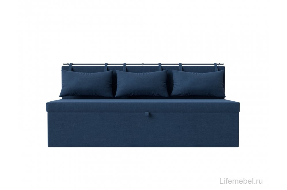 Кухонный диван Метро рогожка berat синяя