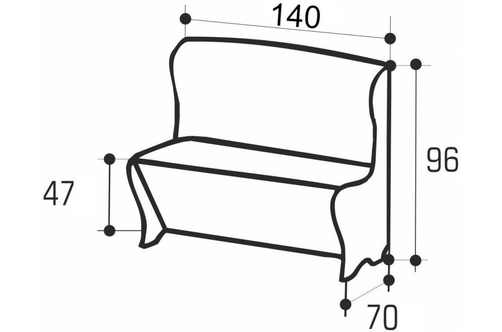 Кухонный диван Модерн 536/120 (без спального места) венге / белый