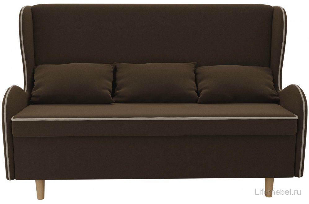 Кухонный диван Сэймон микровельвет коричневый