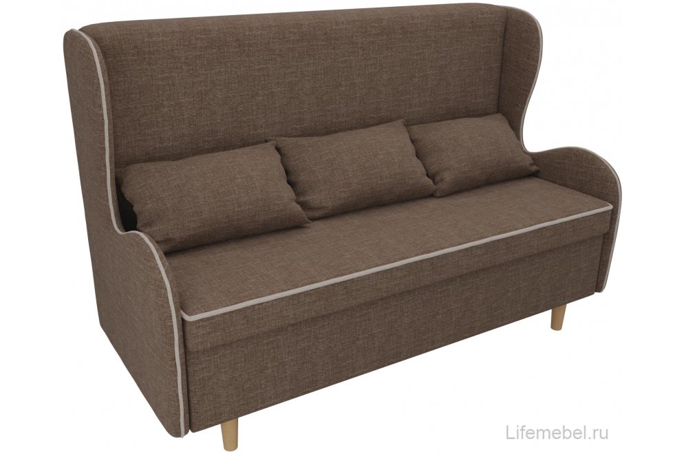 Кухонный диван Сэймон рогожка коричневая