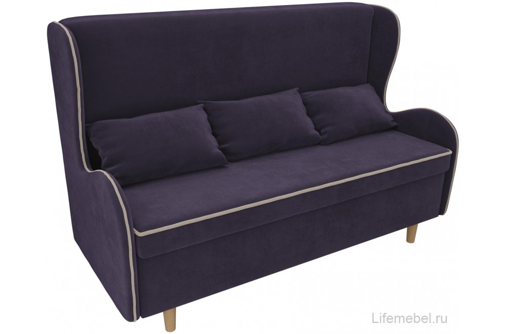 Кухонный диван Сэймон велюр фиолетовый