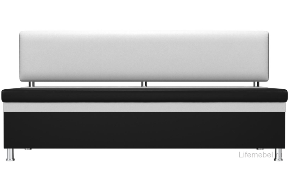 Кухонный диван Стайл эко-кожа черный / белый