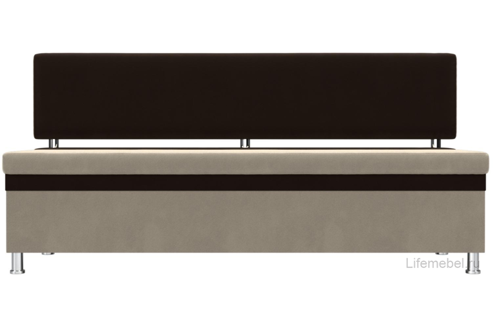 Кухонный диван Стайл микровельвет бежевый / коричневый