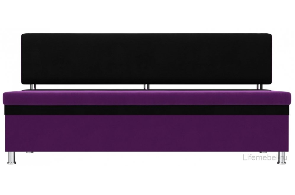Кухонный диван Стайл микровельвет фиолетово-черный
