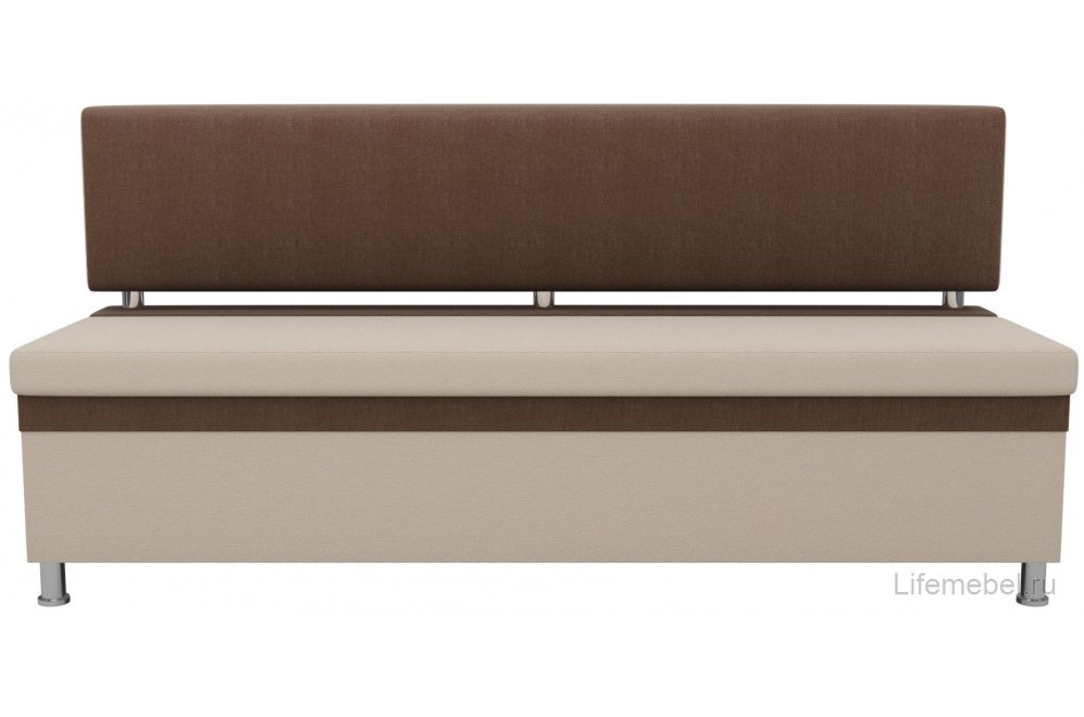 Кухонный диван Стайл рогожка бежевый / коричневый