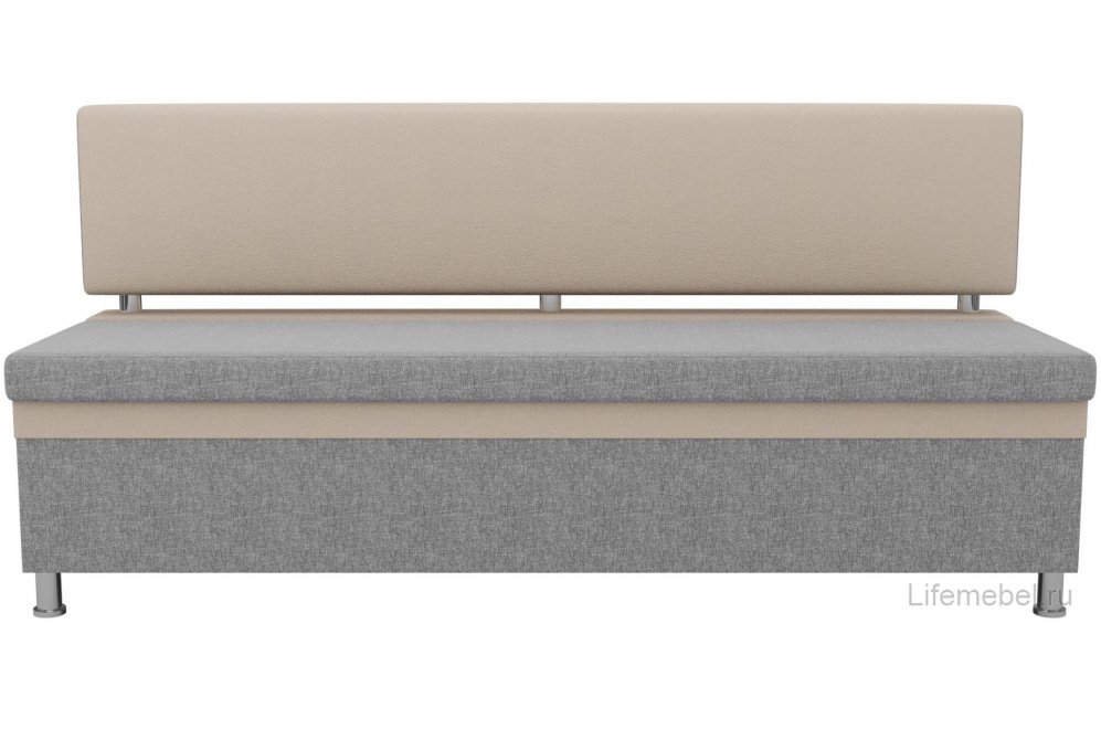 Кухонный диван Стайл рогожка серый / бежевый