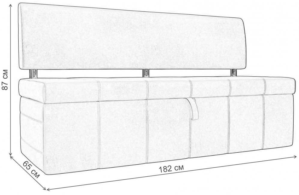 Кухонный диван Стоун микровельвет фиолетовый / черный