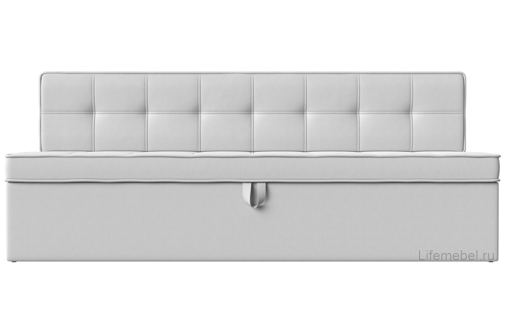 Кухонный диван Техас белая экокожа