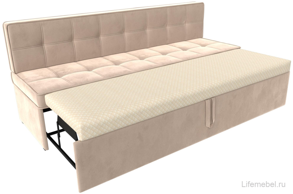 Кухонный диван Техас бежевый велюр