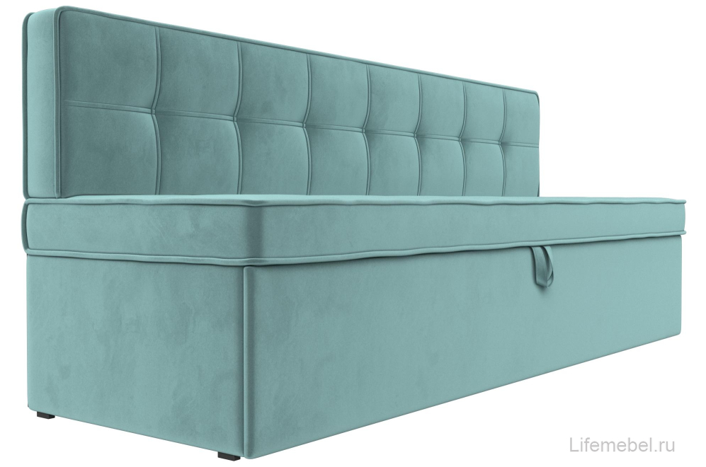 Кухонный диван Техас бирюзовый велюр
