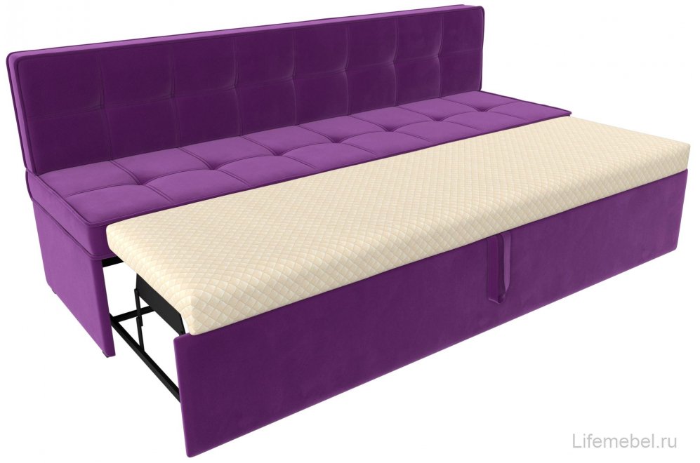 Кухонный диван Техас фиолетовый микровельвет