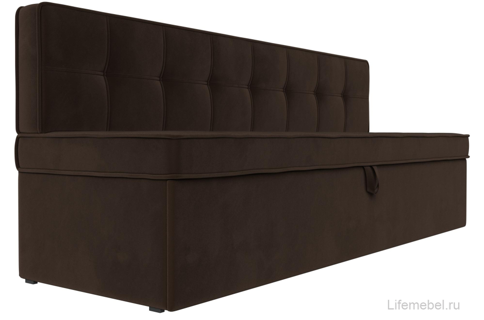 Кухонный диван Техас коричневый микровельвет