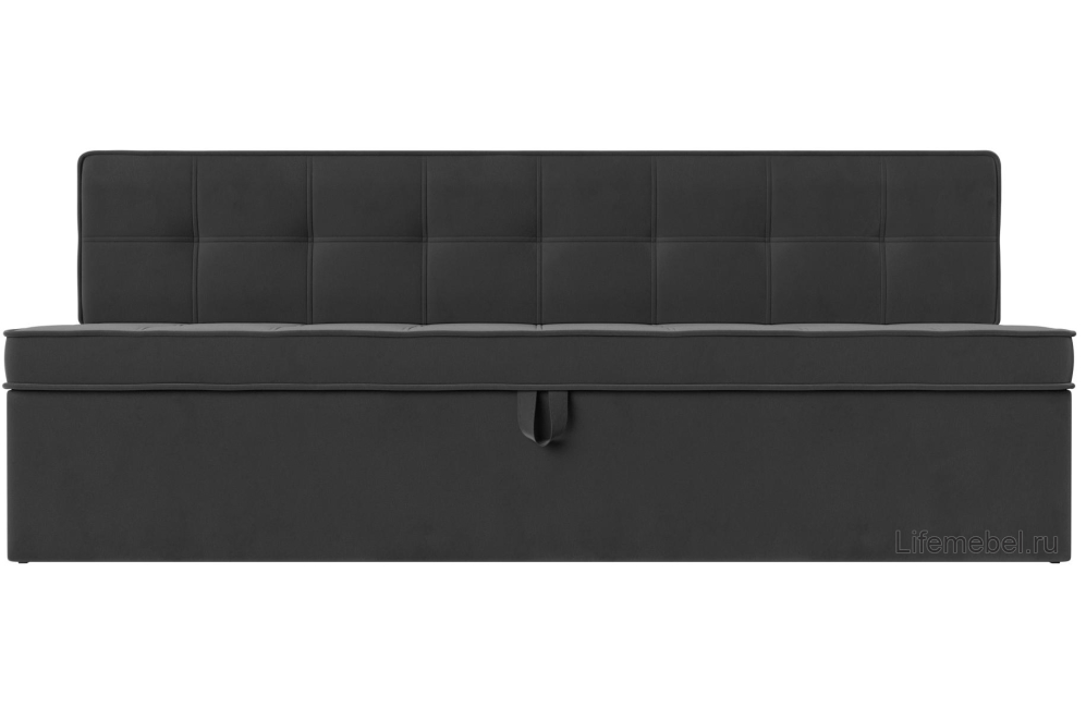 Кухонный диван Соната-Прайм серый велюр