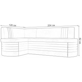 Кухонный диван Женева-Нова левый