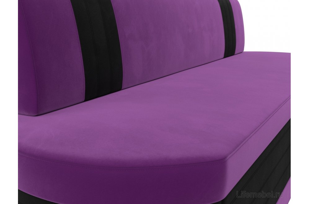 Кухонный диван Токио микровельвет фиолетовый / черный