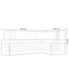 Кухонный диван Токио правый
