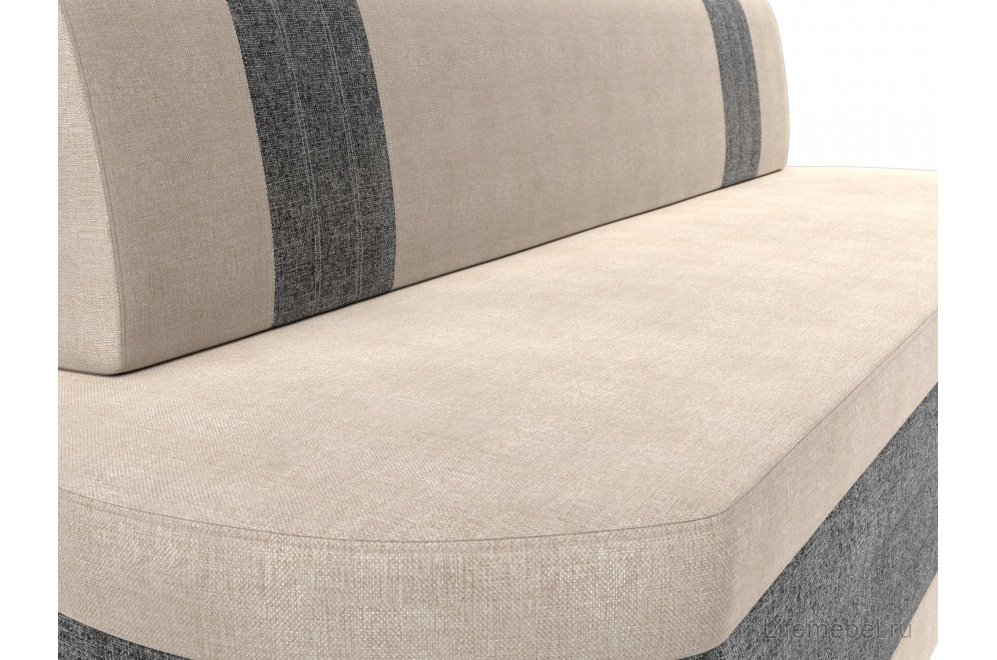 Кухонный диван Токио рогожка бежевая/ серая