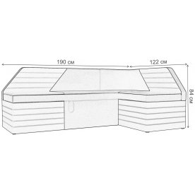 Кухонный диван угловой Дуглас правый