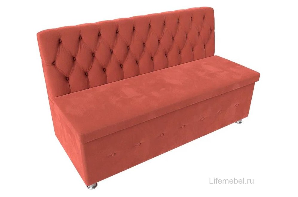 Кухонный диван Вента коралловый микровельвет