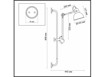 Настенный светильник Arta 4125/1WA