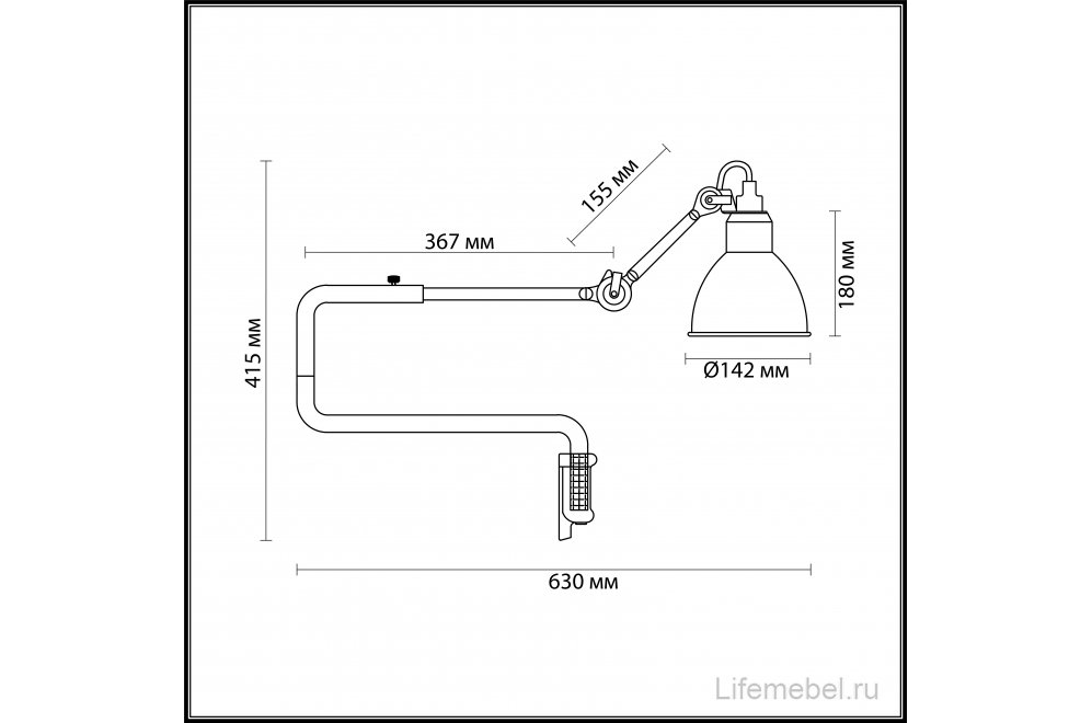 Бра Arta 4125/1WB