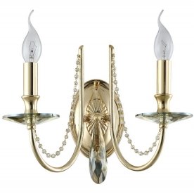 Бра VICTORIA AP2 GOLD/AMBER