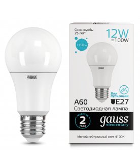Лампа Elementary A60 12W E27 4100K
