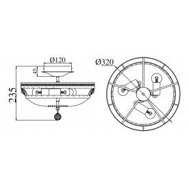 Люстра на штанге Diamant 4 P700-PT35-N
