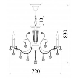 Подвесная люстра Marlin DIA130-08-G
