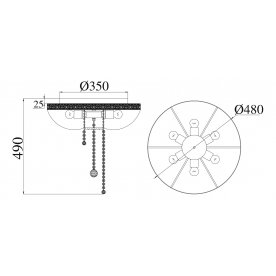 Потолочная люстра Twister Z522-PT50-N