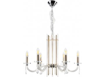 Люстра AURELIO SP6 GOLD+CHROME/TRANSPARENT