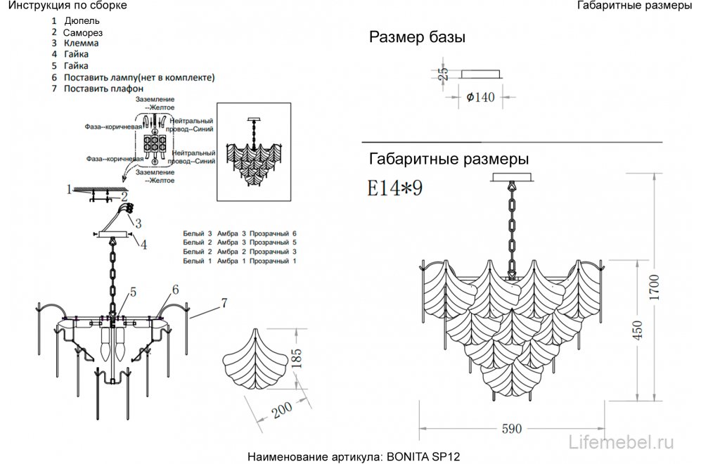 Люстра BONITA SP12
