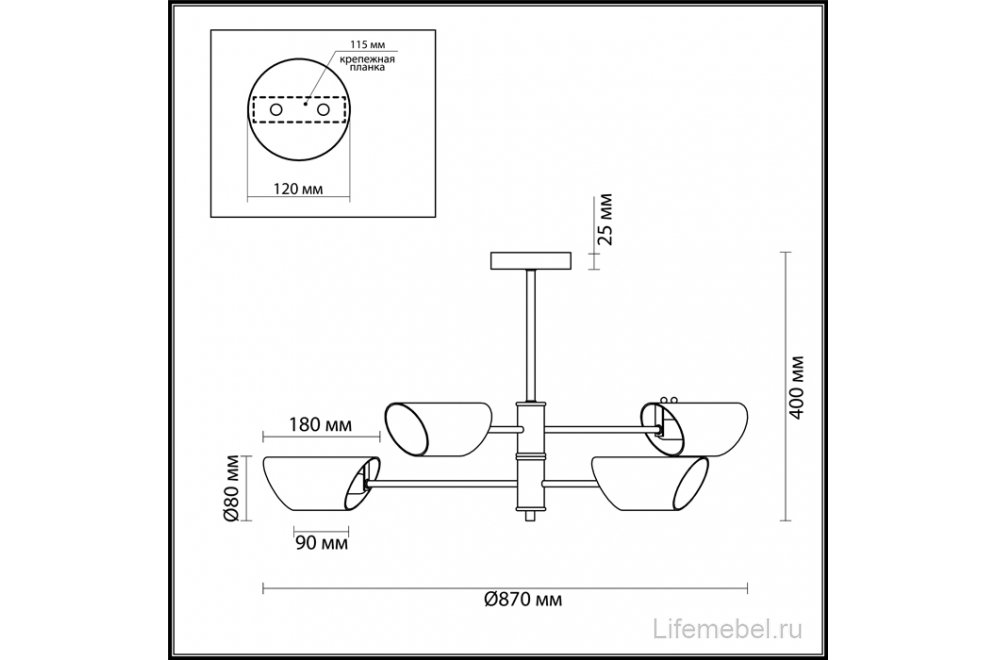 Люстра на штанге Nolan 4402/4C