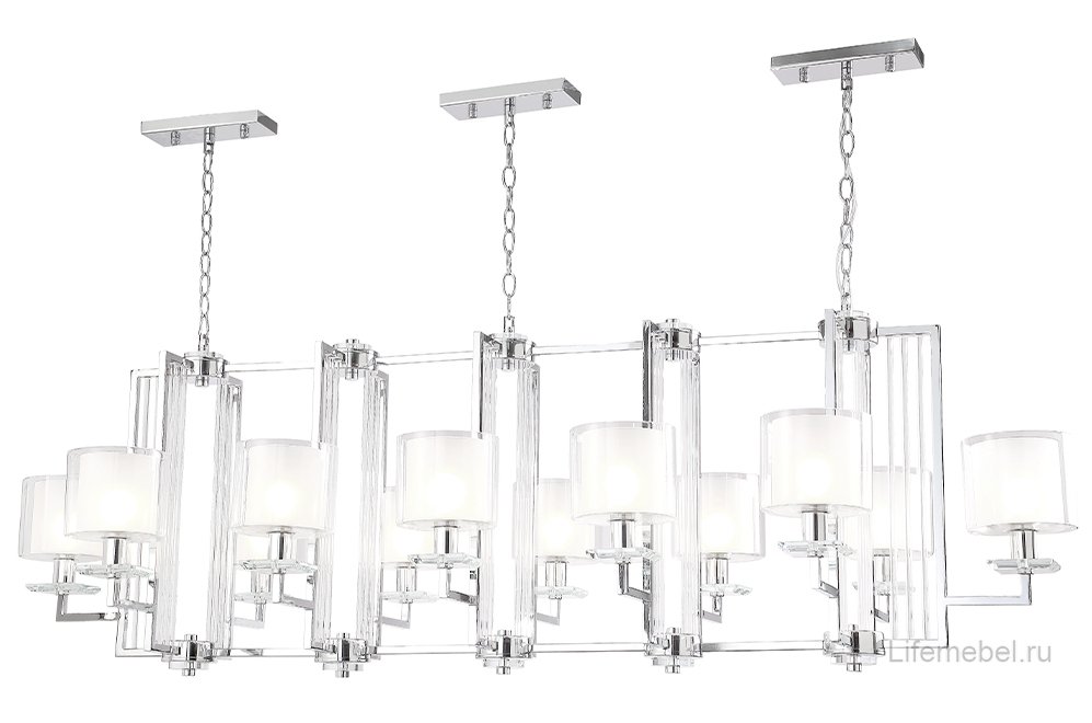 Люстра NICOLAS SP12 L1600 NICKEL/WHITE