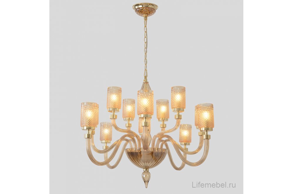 Люстра SILVESTRO SP12 AMBER