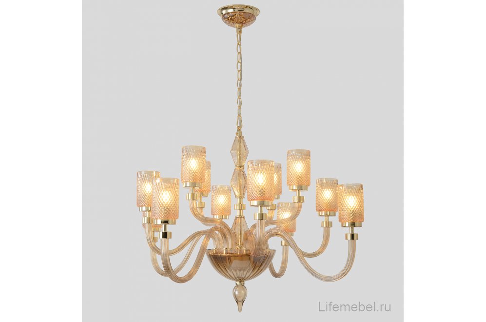 Люстра SILVESTRO SP12 AMBER