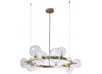 Подвесная люстра AGATA SP15 V2 GOLD/TRANSPARENTE