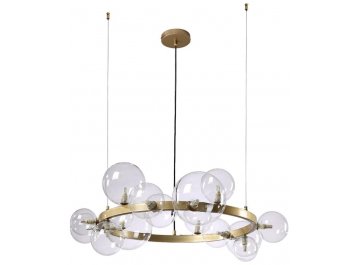 Подвесная люстра AGATA SP15 V2 GOLD/TRANSPARENTE