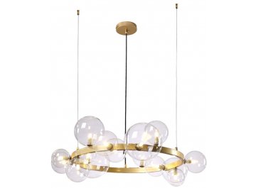 Подвесная люстра AGATA SP15 V2 GOLD/TRANSPARENTE