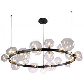 Подвесная люстра AGATA SP24 V2 BLACK/TRANSPARENTE