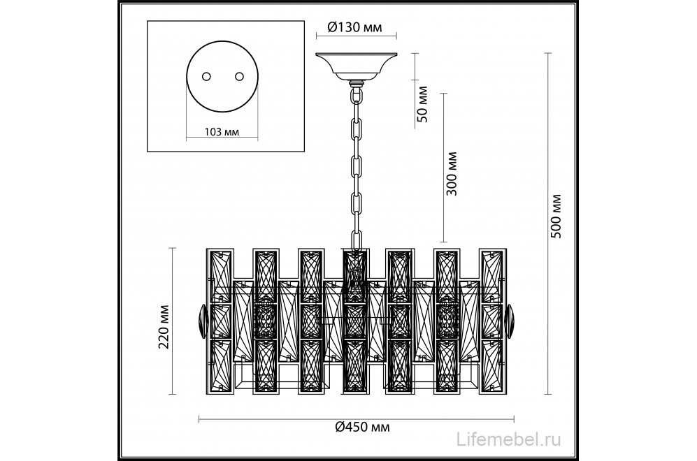 Подвесная люстра Diora 4121/8