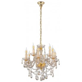 Подвесная люстра LDP 7026-6+3 SL+GD