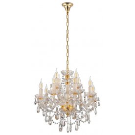 Подвесная люстра LDP 7026-8+4 SL+GD