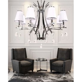 Подвесная люстра LDP 66247-8 WT+CHR