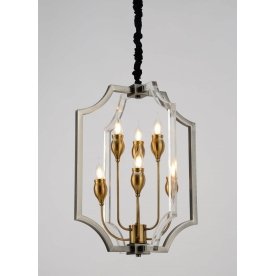 Подвесная люстра LDP 8014-3+3 BK+AK