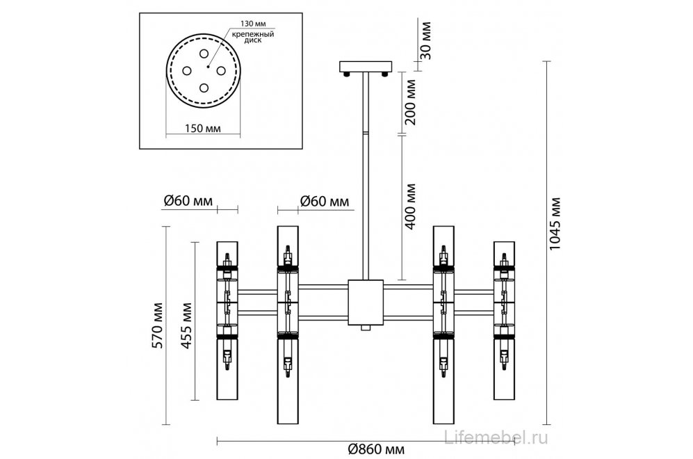 Подвесная люстра Peka 4690/36