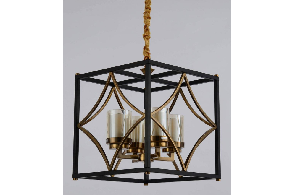 Подвесная люстра Quadrato LDP 1223-4 BK+MD